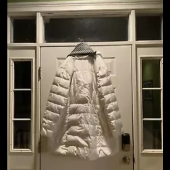 Jessica Simpson Quilted White DOWN Puffer Coat & Scarf Bundle plus sz 2x - Picture 3 of 4